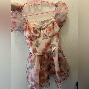 Xsmall dress rose pattern